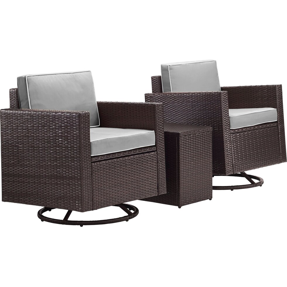 aldo outdoor gray outdoor chair set   