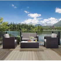 aldo outdoor gray outdoor loveseat set   