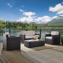 aldo outdoor gray outdoor loveseat set   