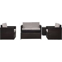 aldo outdoor gray outdoor loveseat set   