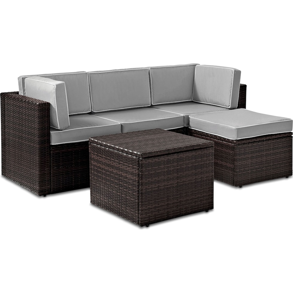 aldo outdoor gray outdoor sectional set   