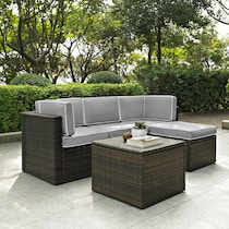 aldo outdoor gray outdoor sectional set   