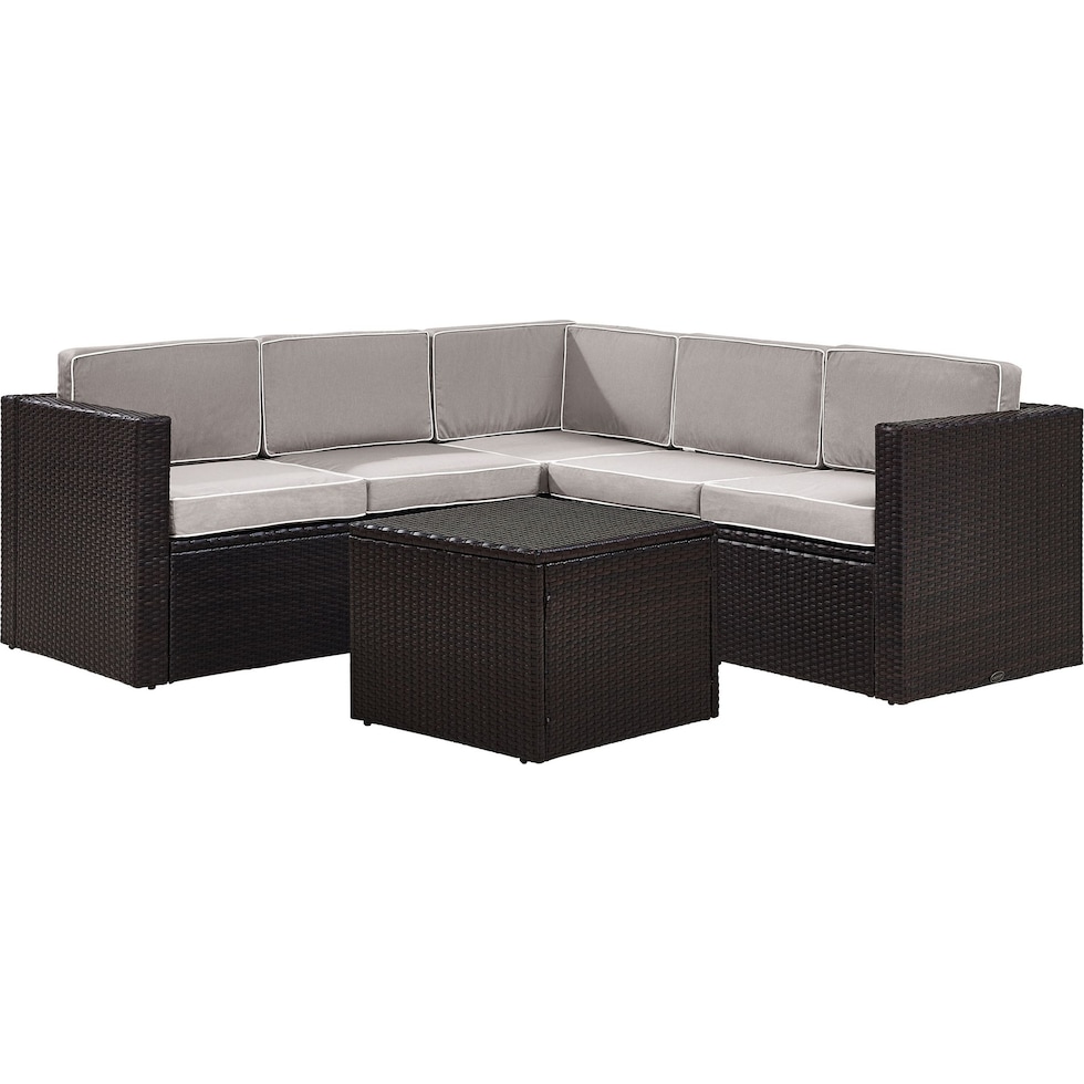 aldo outdoor gray outdoor sectional set   