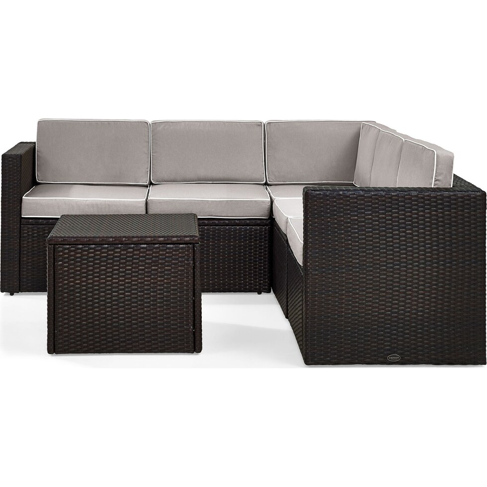 aldo outdoor gray outdoor sectional set   