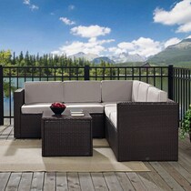 aldo outdoor gray outdoor sectional set   