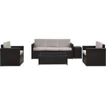 aldo outdoor gray outdoor sofa set   