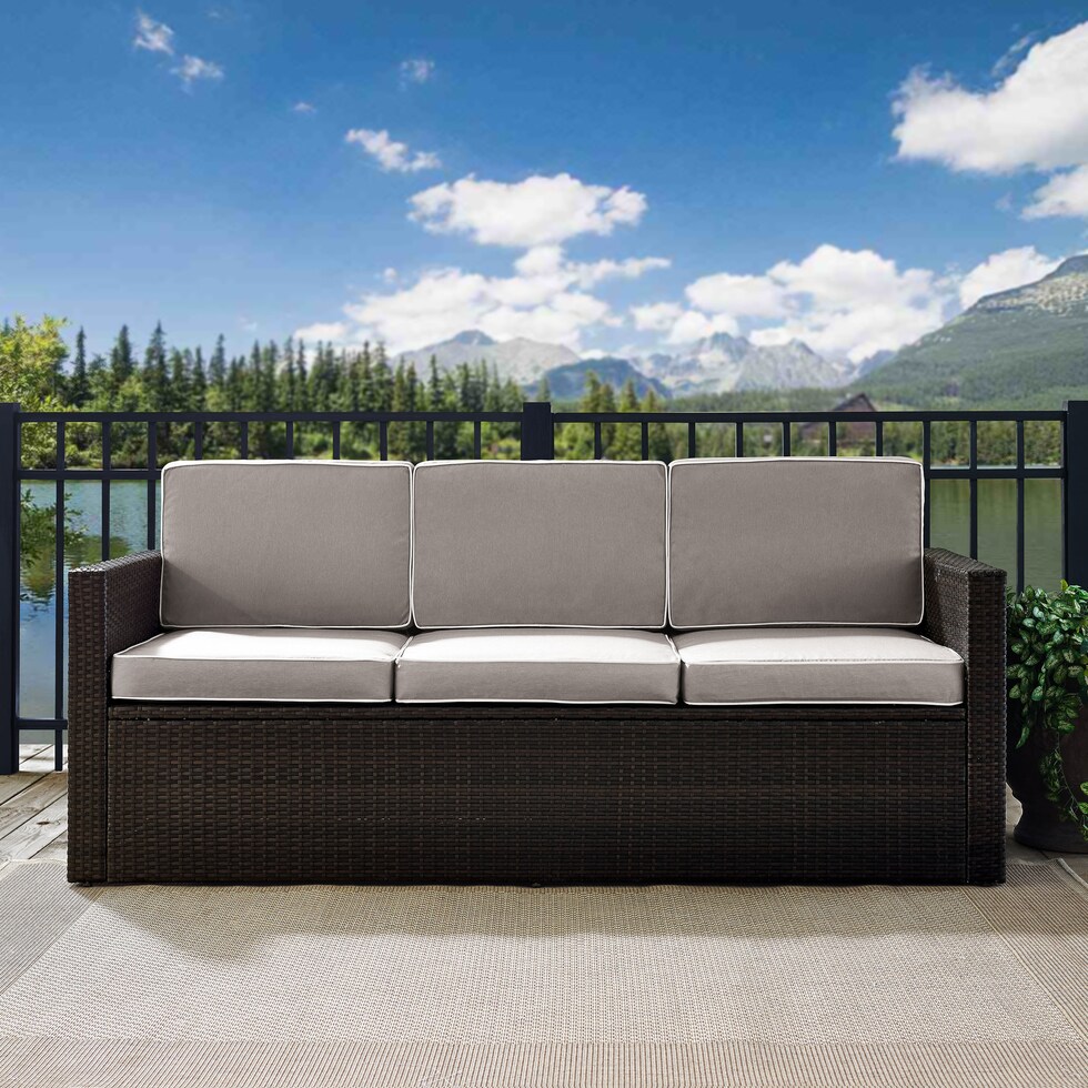 aldo outdoor gray outdoor sofa   