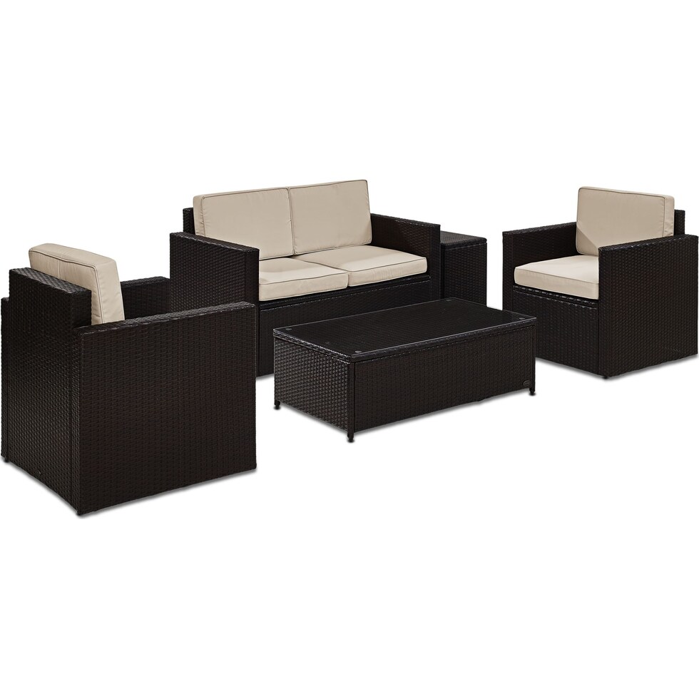 aldo outdoor sand outdoor loveseat set   