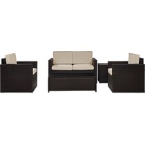aldo outdoor sand outdoor loveseat set   