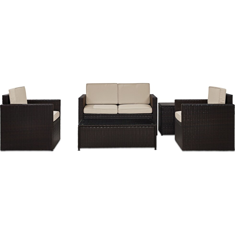 aldo outdoor sand outdoor loveseat set   