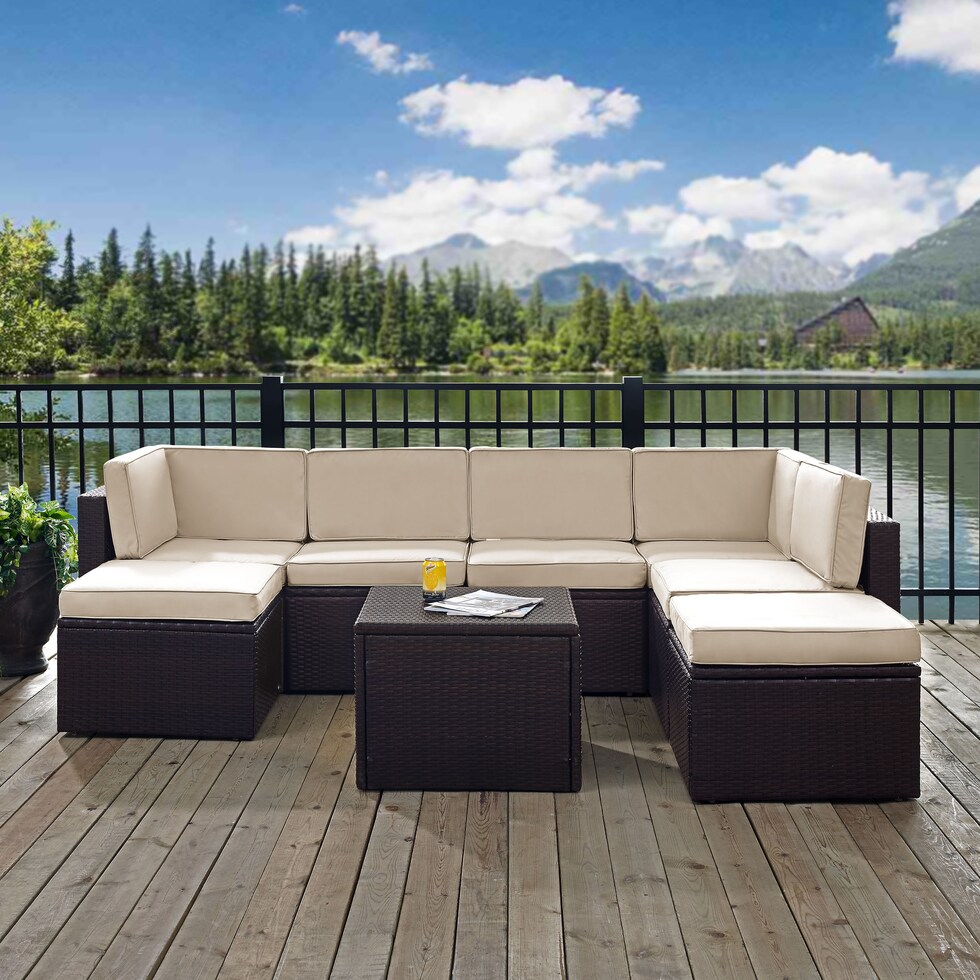 aldo outdoor sand outdoor sectional set   