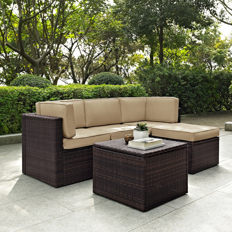 aldo outdoor sand outdoor sectional set   
