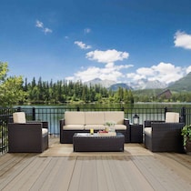 aldo outdoor sand outdoor sofa set   