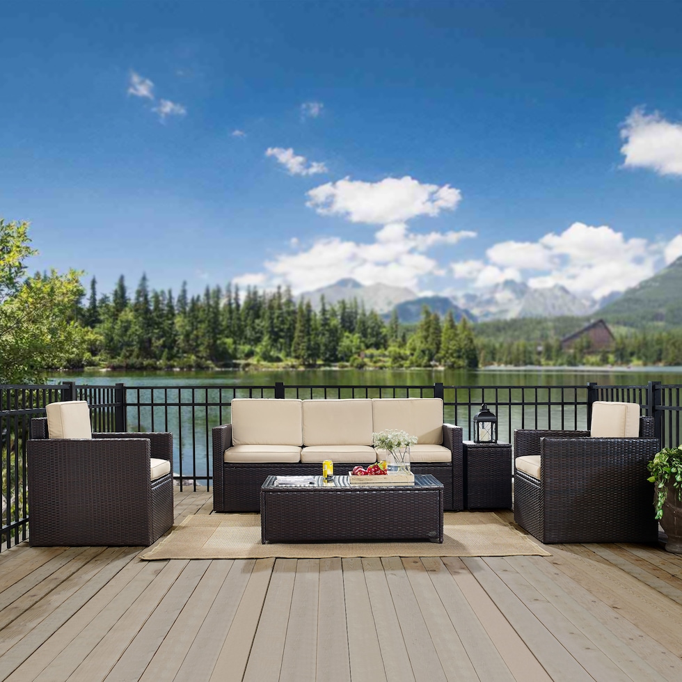 aldo outdoor sand outdoor sofa set   