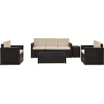 aldo outdoor sand outdoor sofa set   