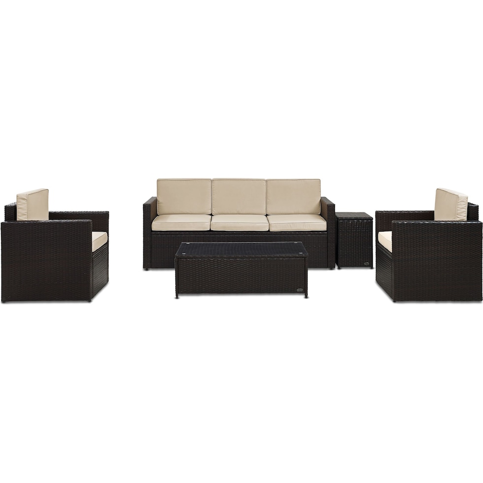 aldo outdoor sand outdoor sofa set   