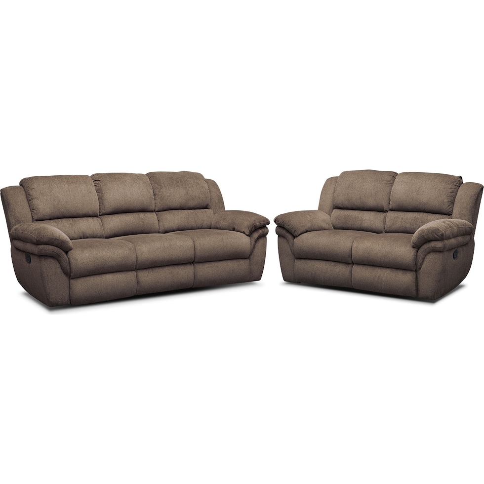 aldo dark brown  pc manual reclining living room   
