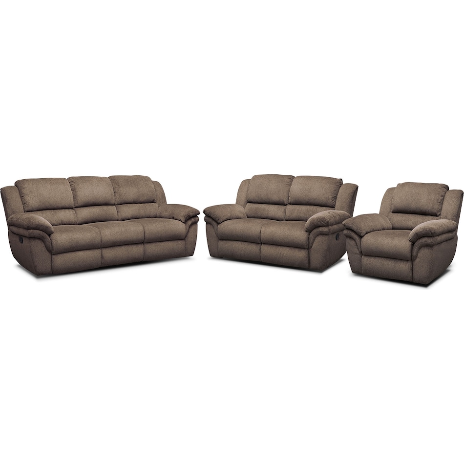 aldo dark brown  pc manual reclining living room   