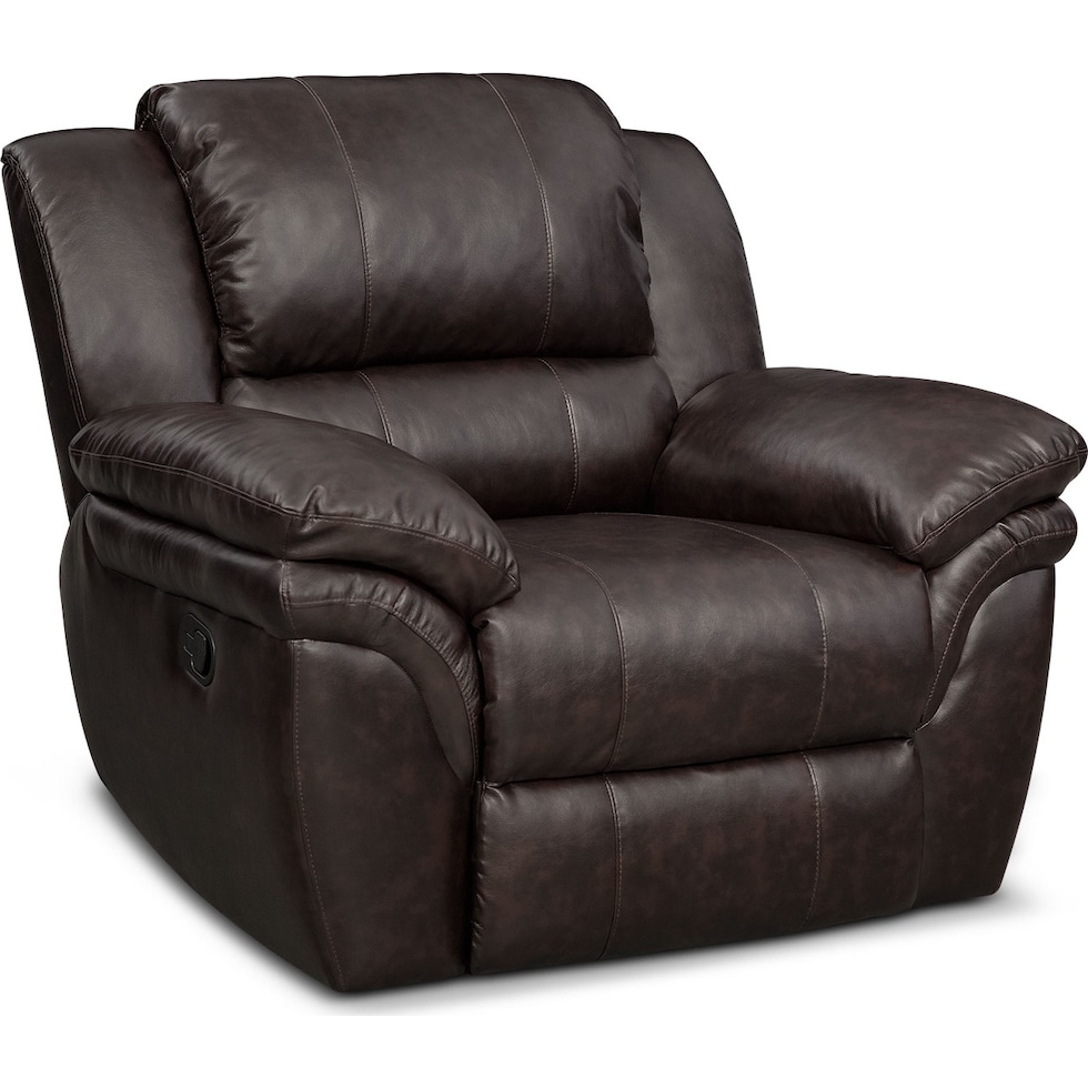 aldo dark brown manual recliner   