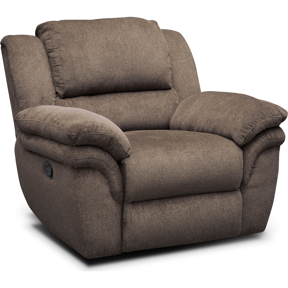 aldo dark brown manual recliner   