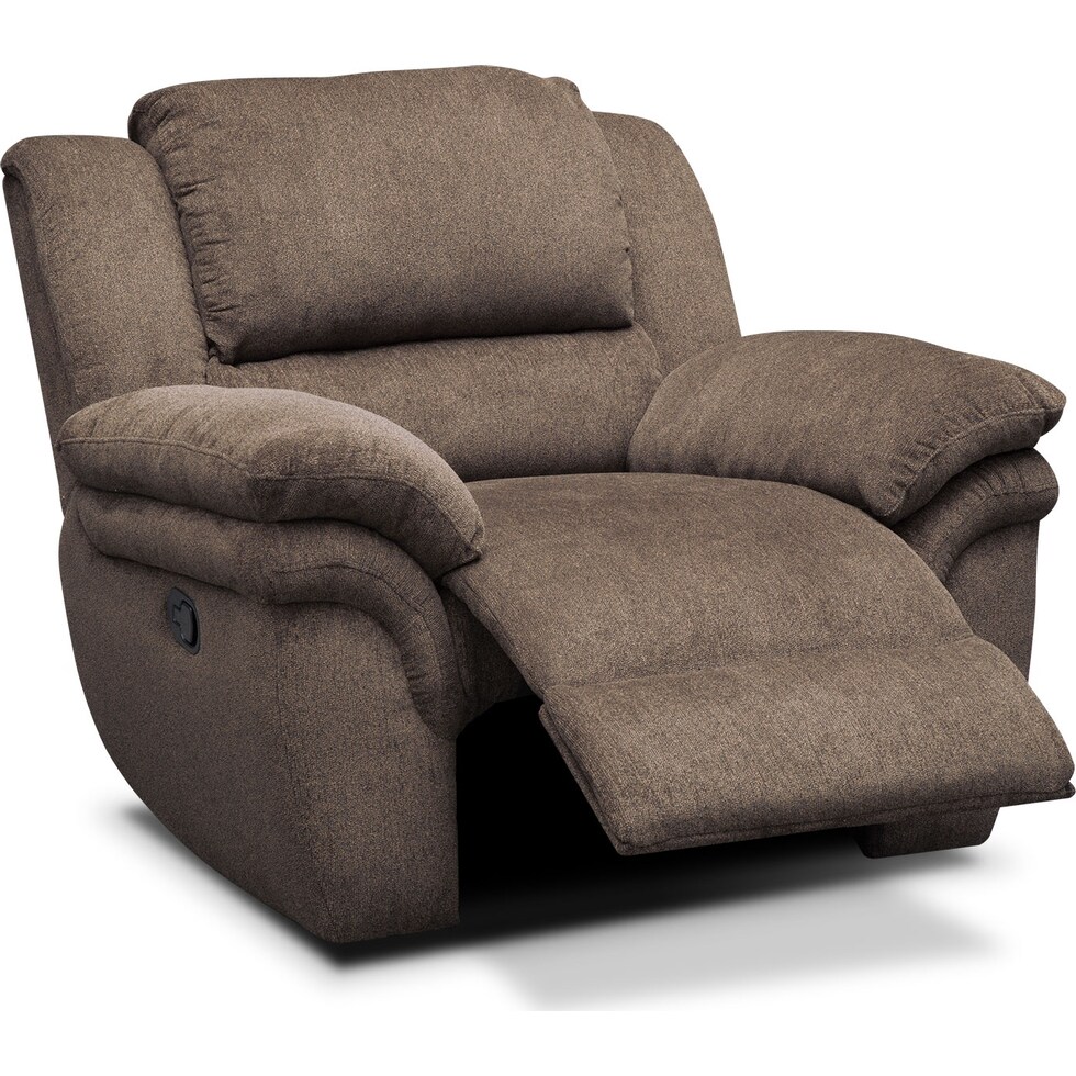 aldo dark brown manual recliner   