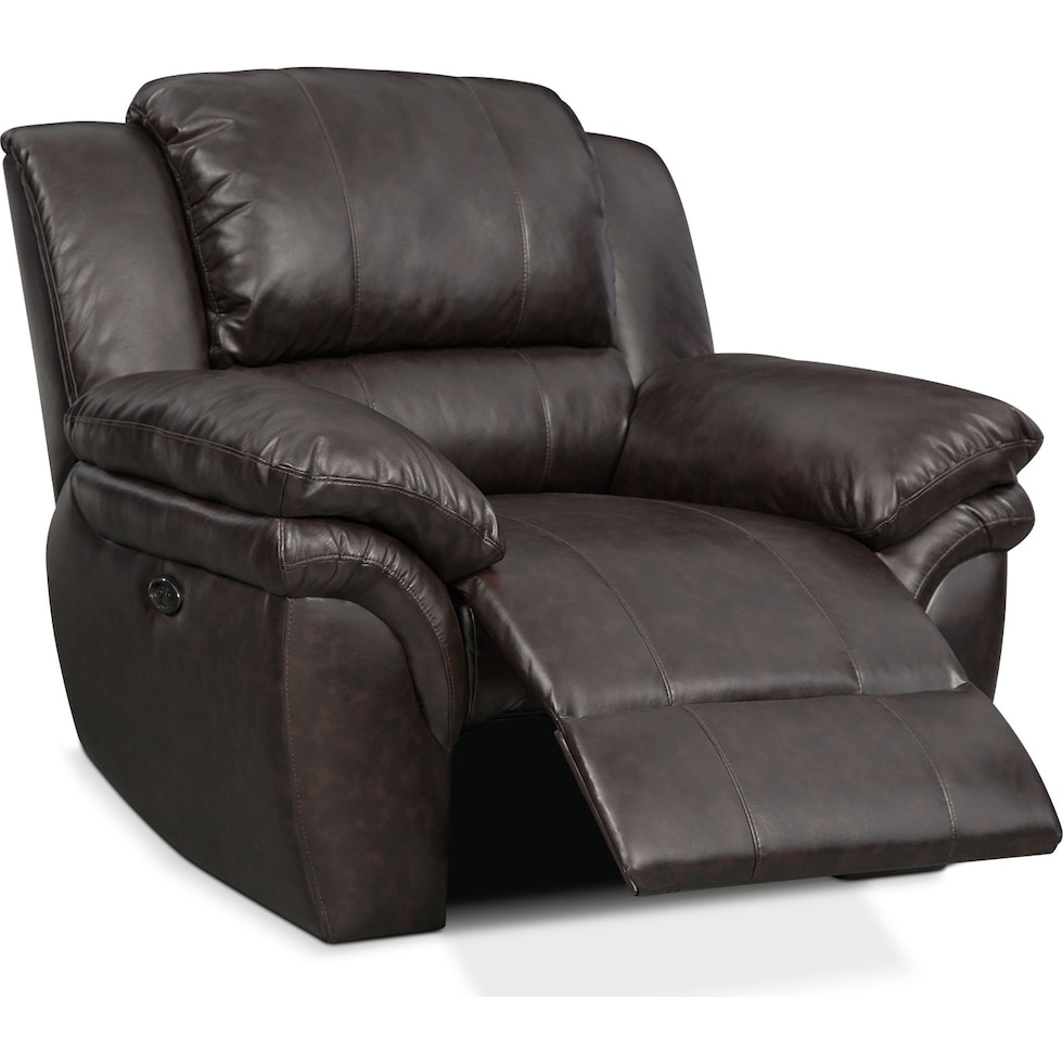 aldo dark brown power recliner   