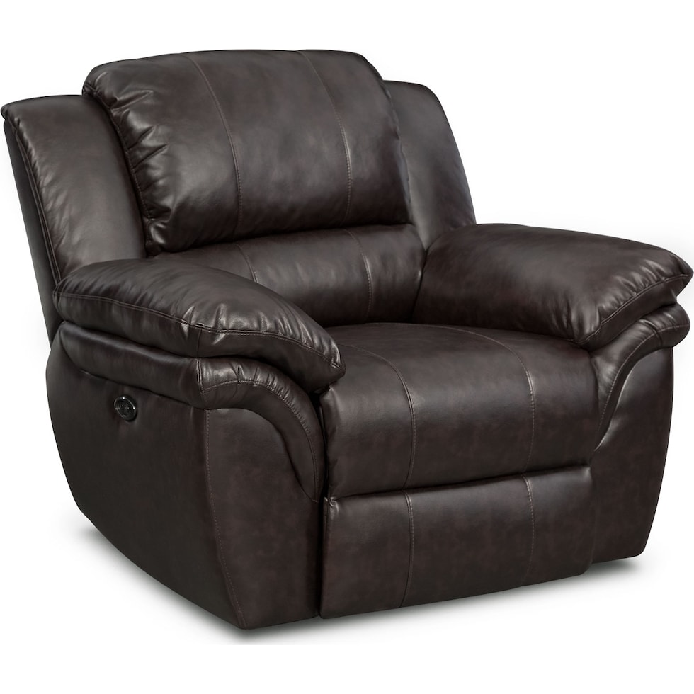 aldo dark brown power recliner   