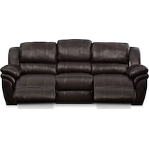 aldo dark brown power reclining sofa   