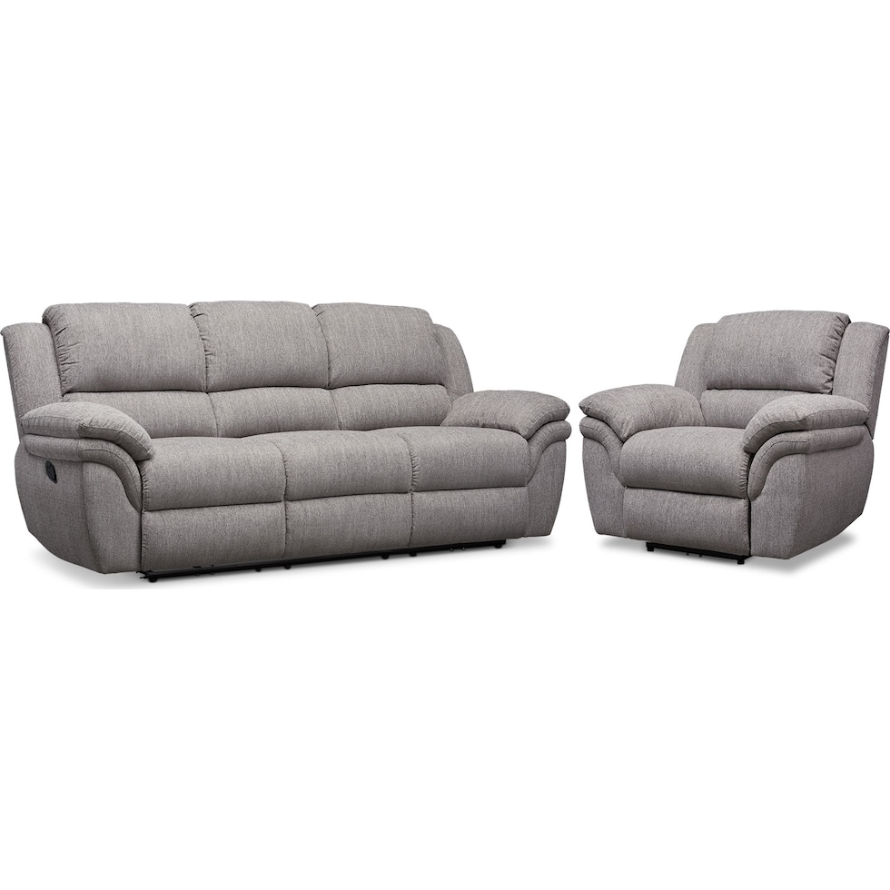 aldo gray  pc manual reclining living room   
