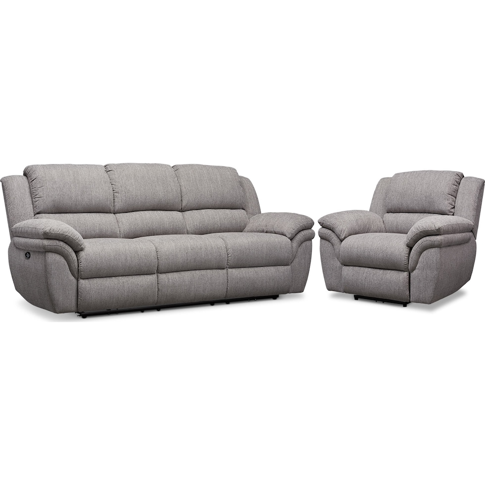aldo gray  pc power reclining living room   
