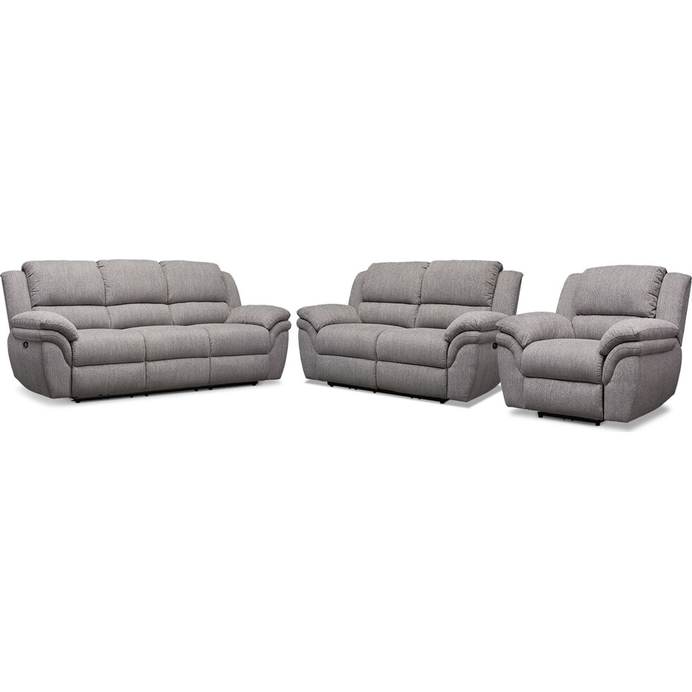 aldo gray  pc power reclining living room   