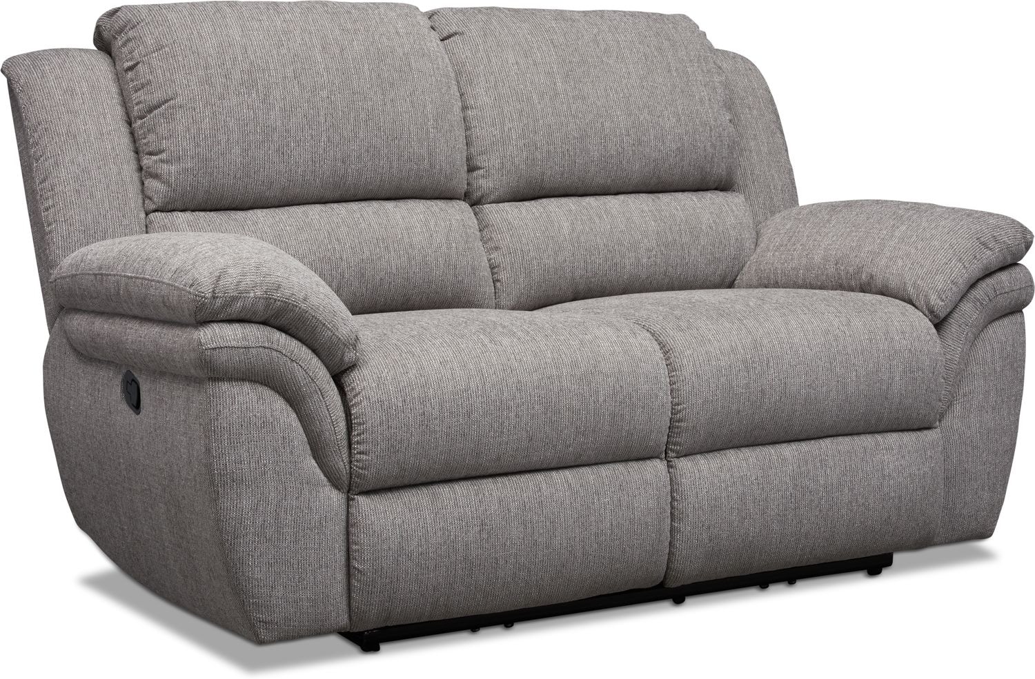 Aldo Manual Reclining Loveseat Gray American Signature Furniture