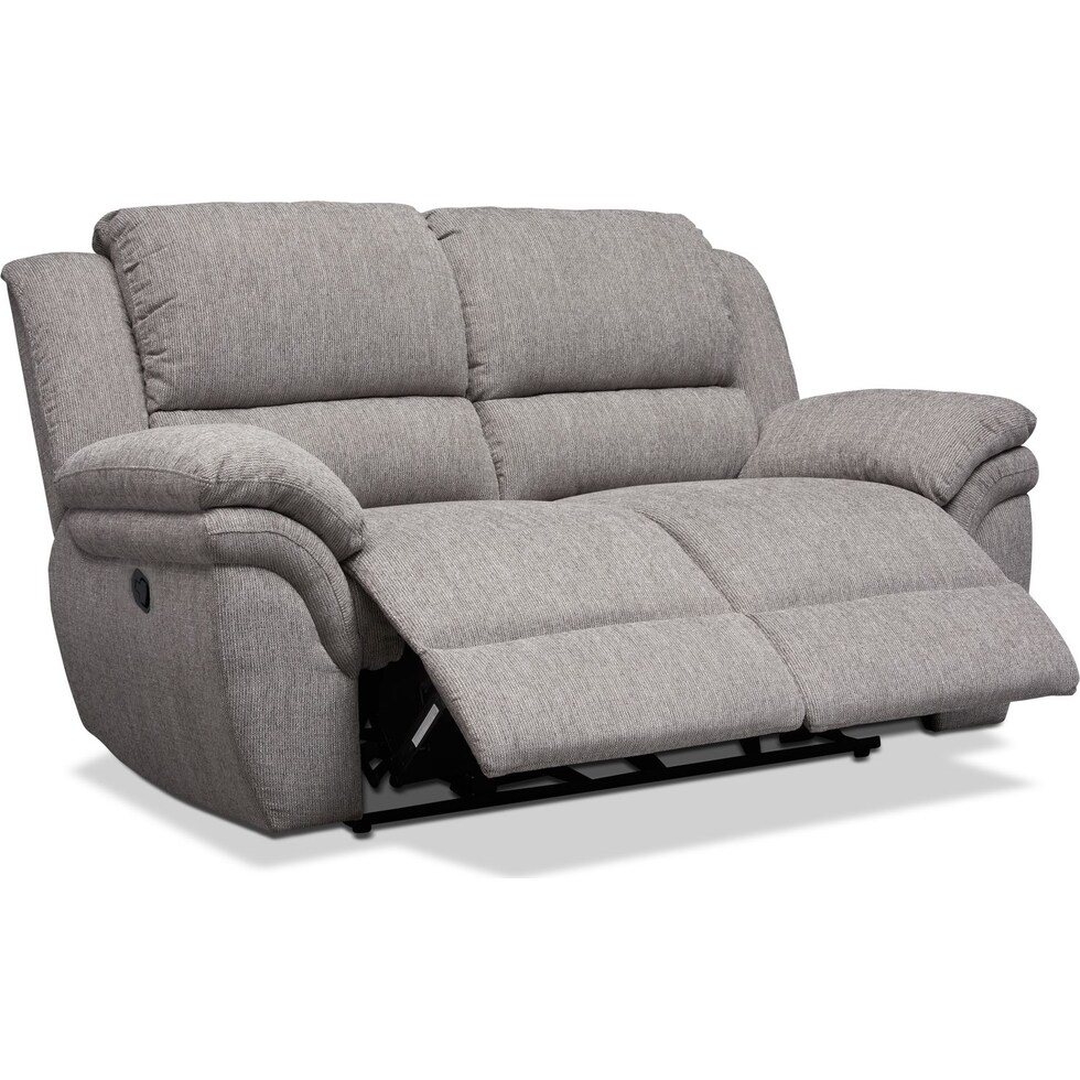 aldo gray manual reclining loveseat   