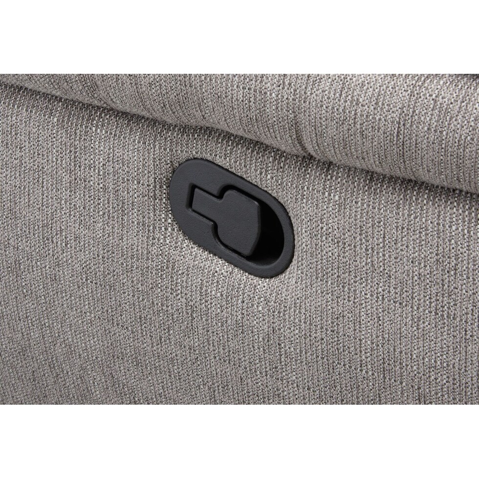 aldo gray manual reclining loveseat   