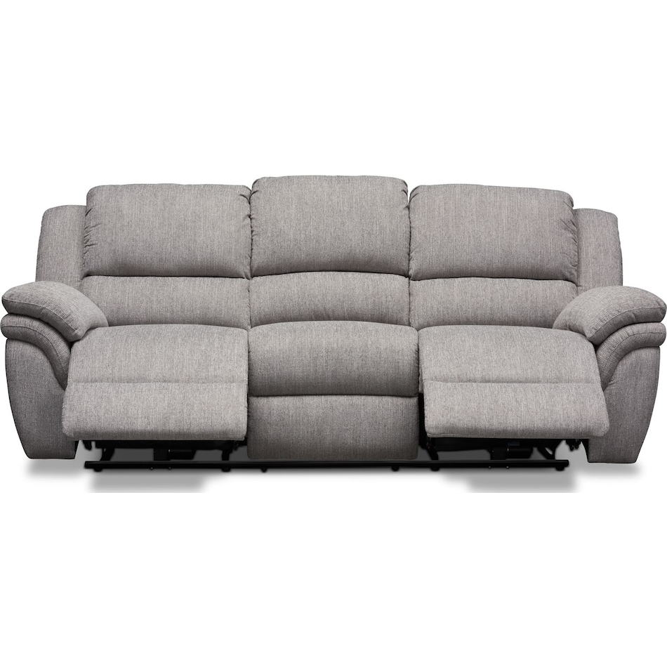 aldo gray manual reclining sofa   