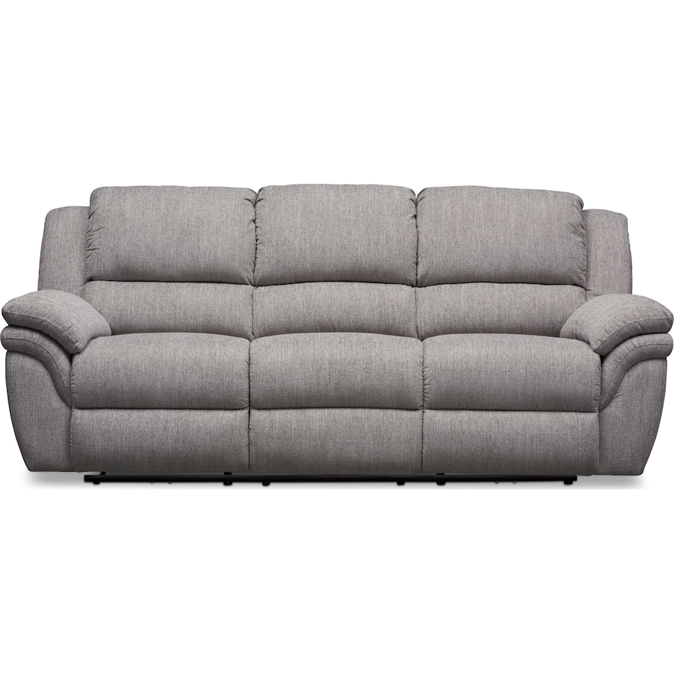aldo gray manual reclining sofa   