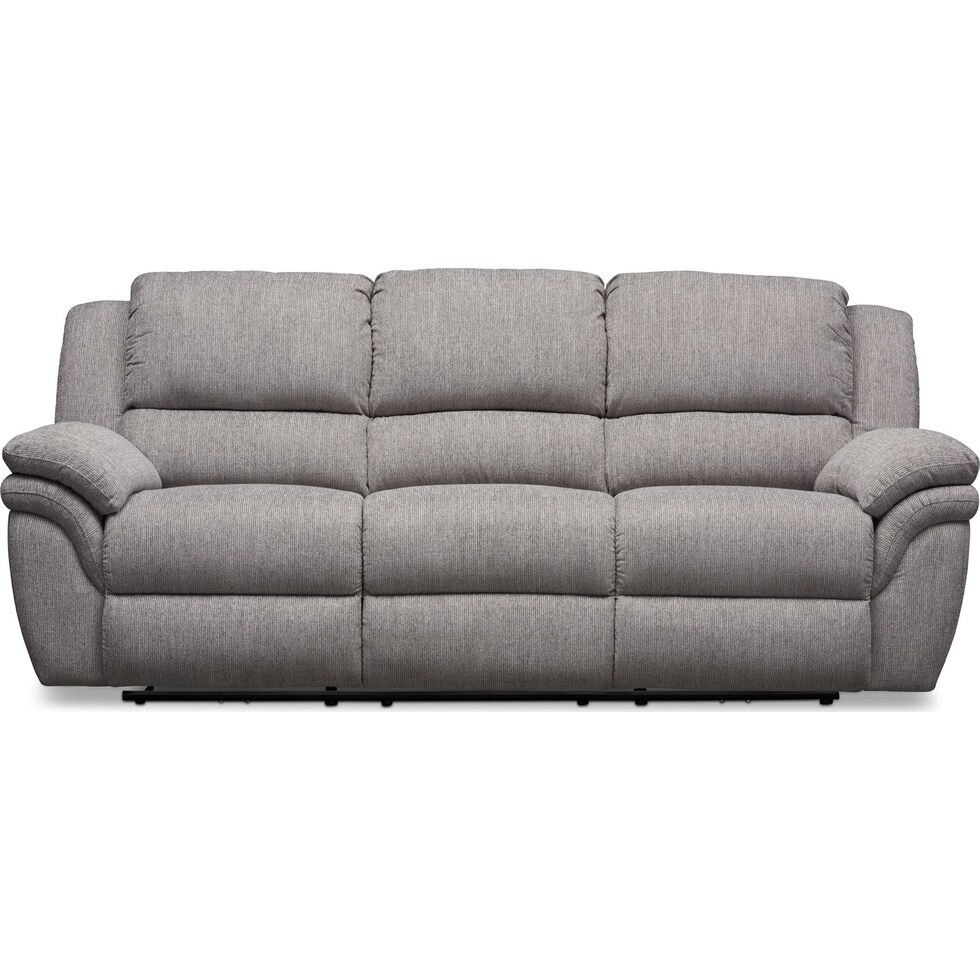 aldo gray manual reclining sofa   