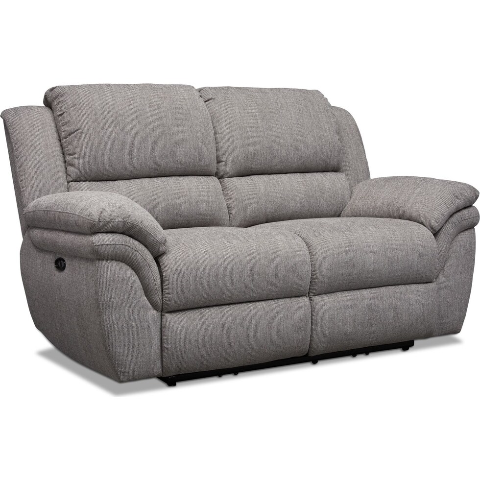 aldo gray power reclining loveseat   