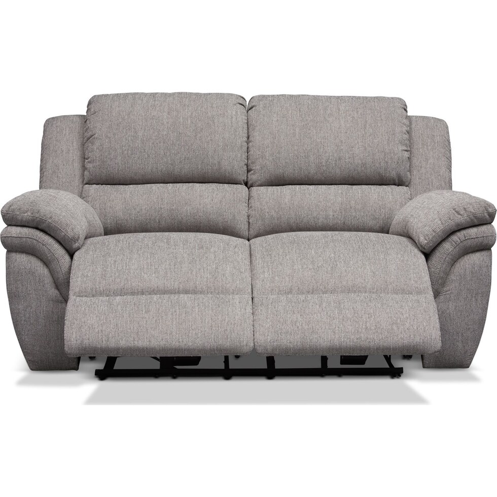 aldo gray power reclining loveseat   
