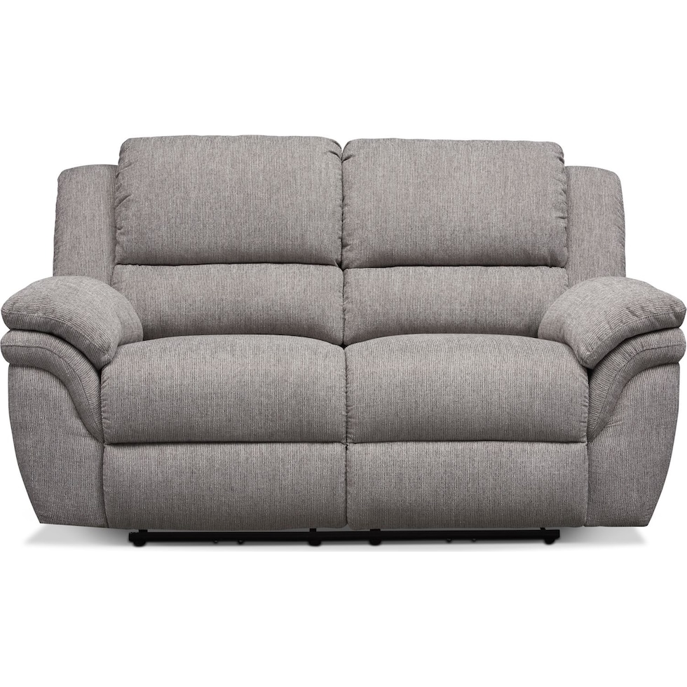 aldo gray power reclining loveseat   