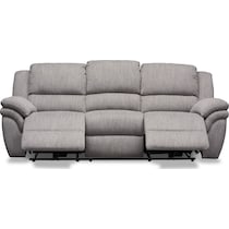 aldo gray power reclining sofa   