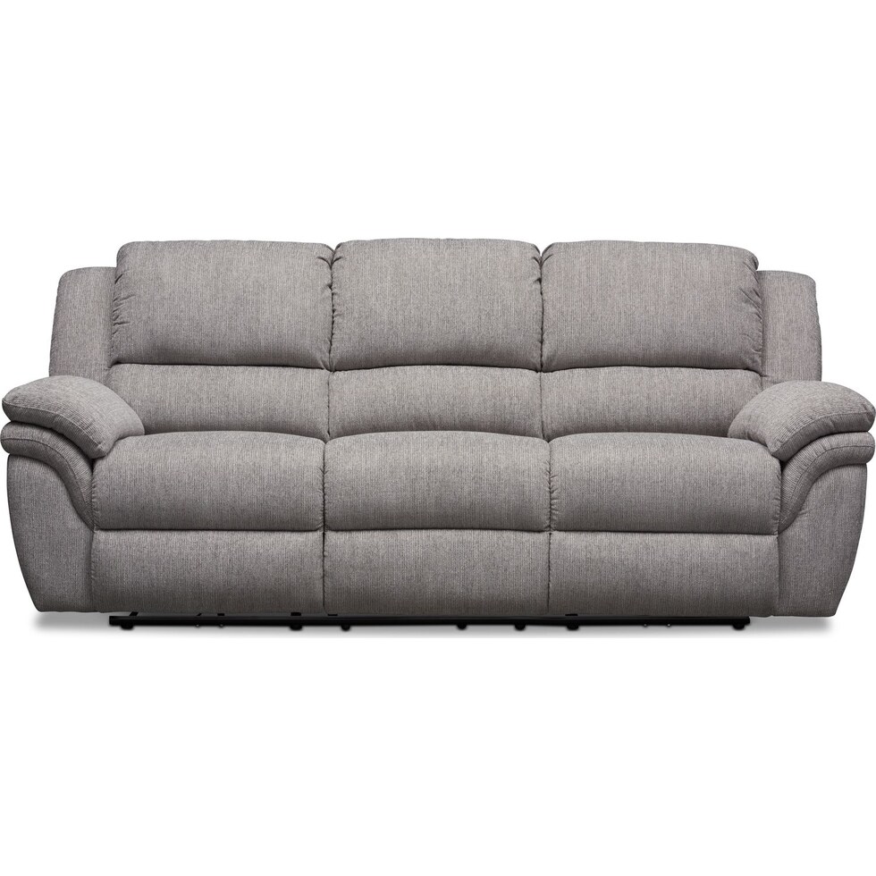 aldo gray power reclining sofa   