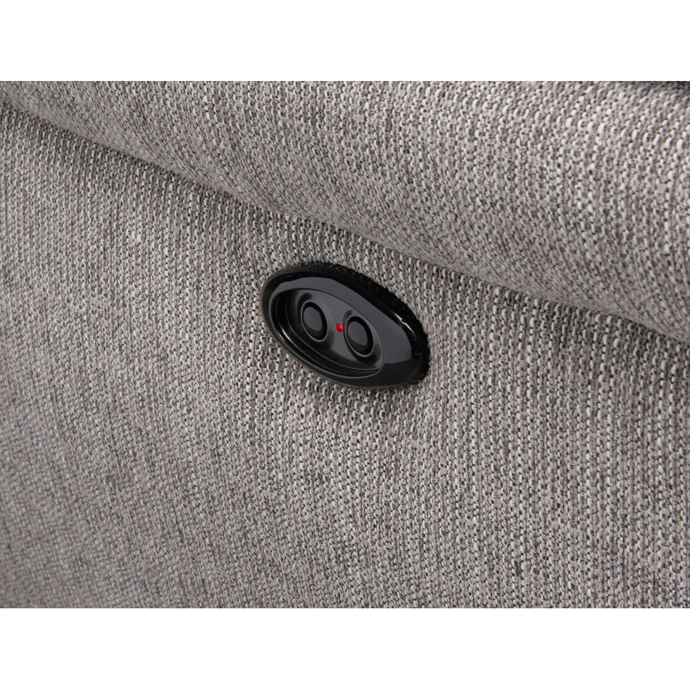 aldo gray power reclining sofa   