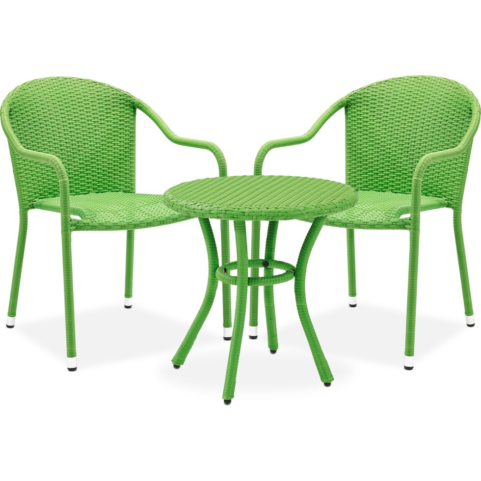 aldo green outdoor dinette   