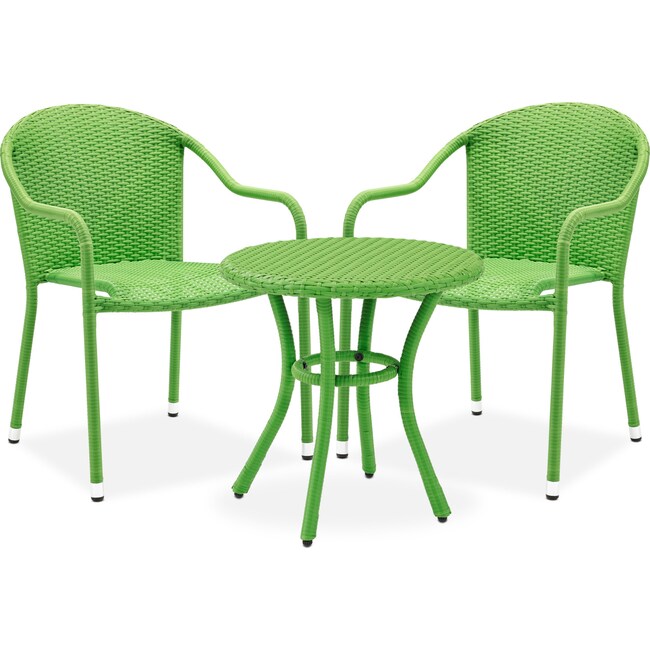 Outdoor Furniture - Aldo Outdoor Café Table and 2 Arm Chairs