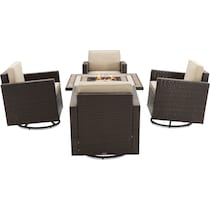 aldo light brown outdoor chair set   