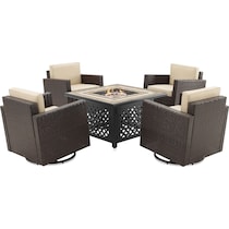 aldo light brown outdoor chair set   