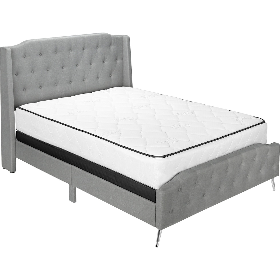 alejandro gray queen bed   