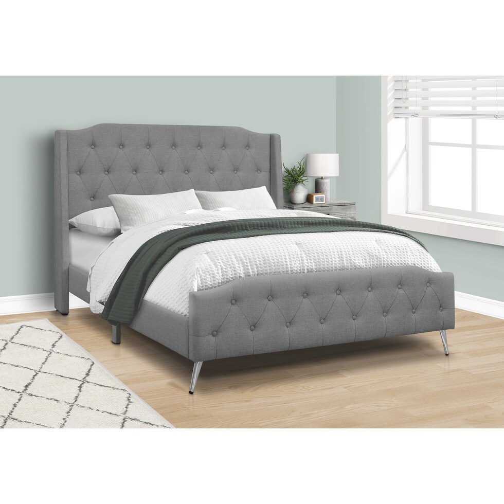 alejandro gray queen bed   