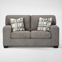 alessio silver loveseat   